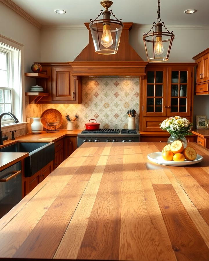 Warm Wooden Countertops - 25 Traditional Kitchen Ideas