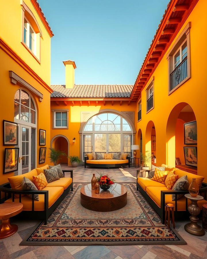 Warm Yellow with Copper Accents - 25 Yellow Exterior Home Ideas