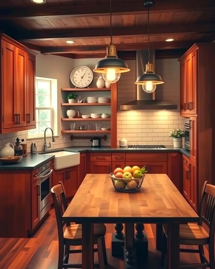 Warmth and Comfort in the Kitchen - 25 Natural Cherry Kitchen Cabinets