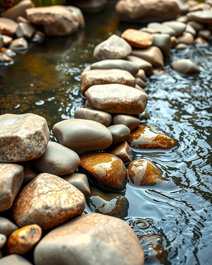 Water Feature Highlight - 25 River Rock Edging Ideas