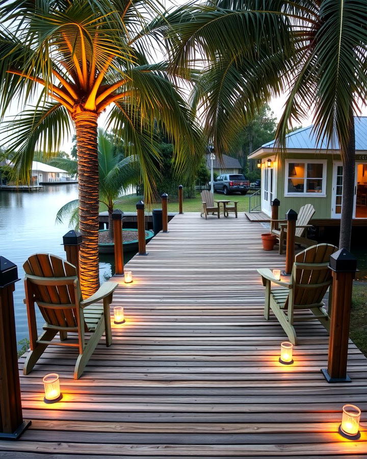 Waterfront Dock Area - 30 Florida Backyard Ideas