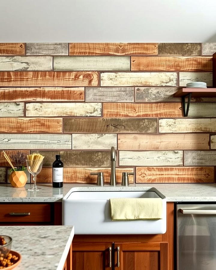 Weathered Barnwood - 25 Rustic Backsplash Ideas