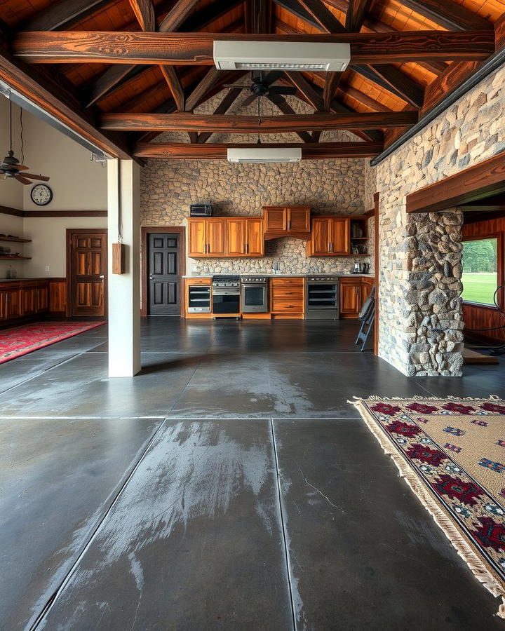 Weathered Garage Flooring - 25 Rustic Garage Ideas