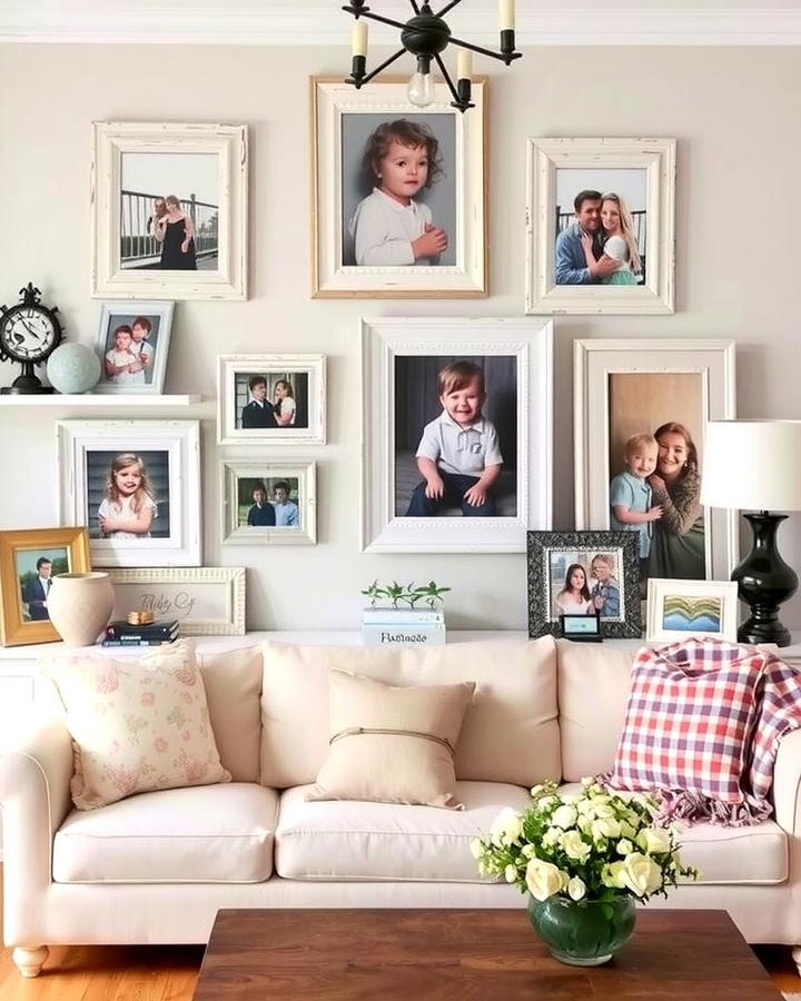 Weathered Picture Frames - 25 Shabby-chic Style Living Room Ideas