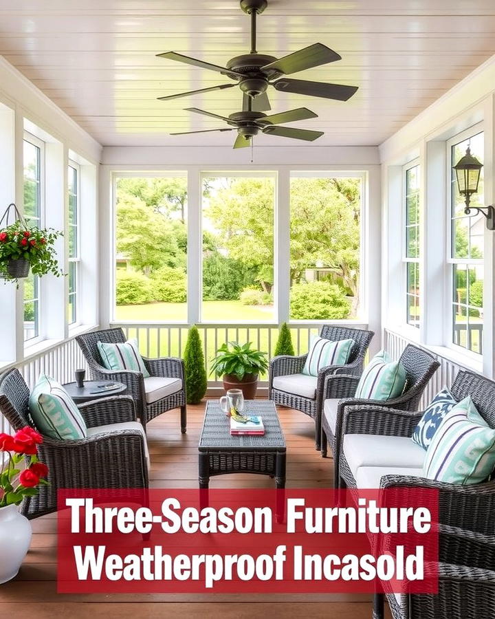 Weatherproof Furniture - 25 Three Season Porch Ideas