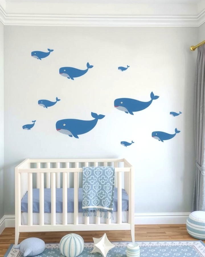 Whale Wall Decals - 25 Nautical Nursery Ideas