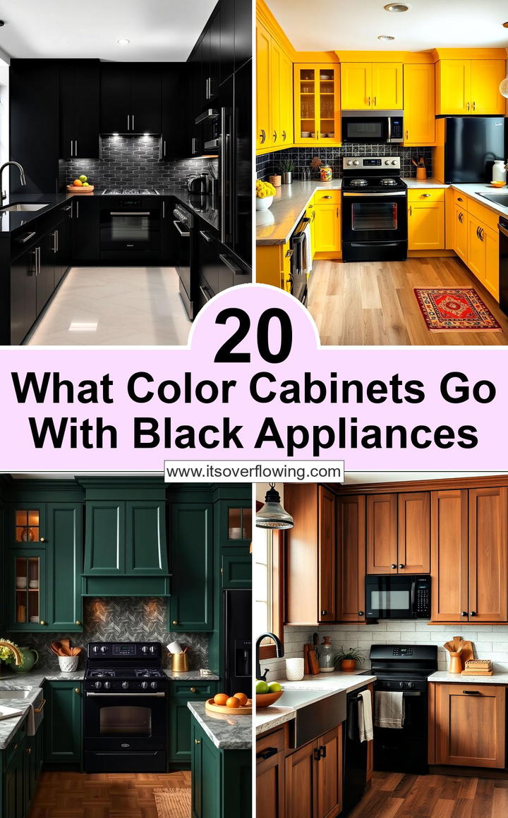 What Color Cabinets Go With Black Appliances