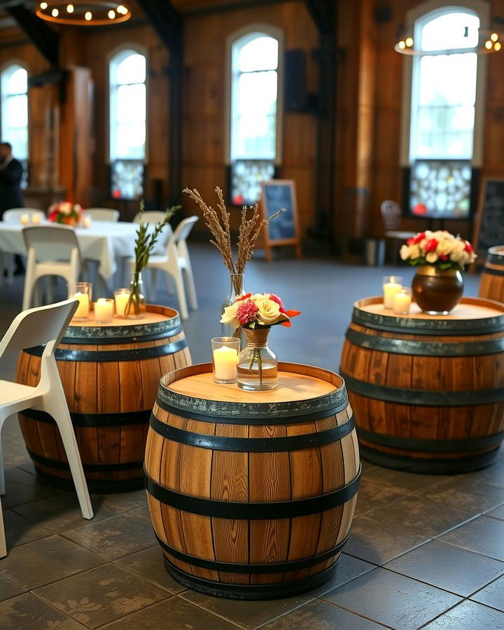 Whiskey Barrel Decor - 25 Western Wedding Ideas