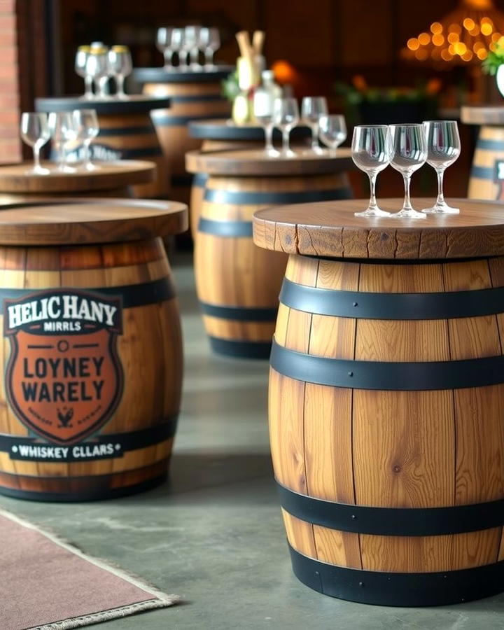 Whiskey Barrel Tables - 25 Western Wedding Ideas