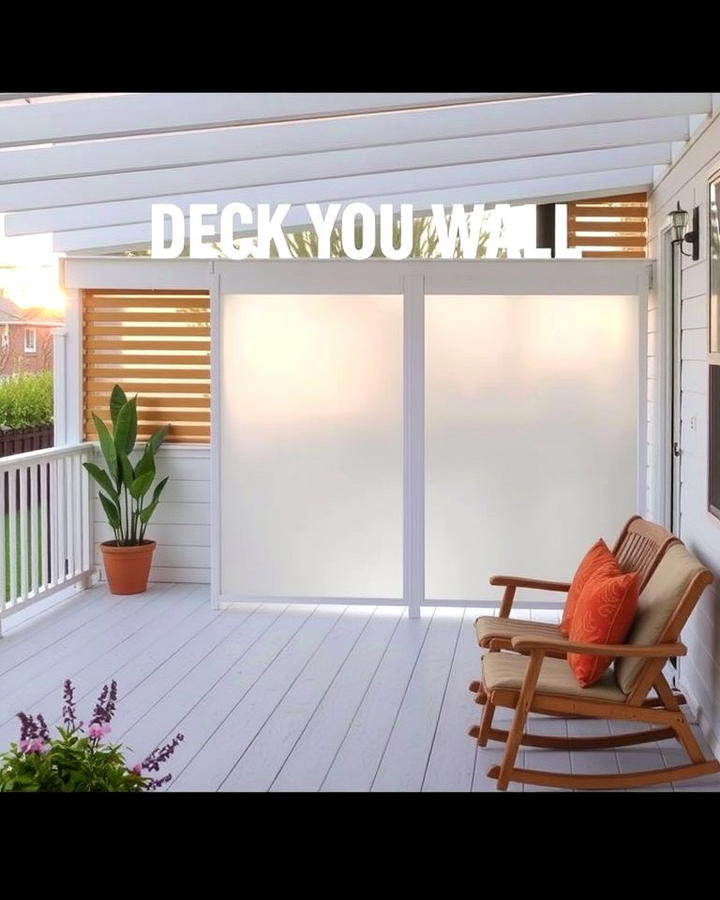 White Deck with Privacy Screens - 25 White Deck Ideas