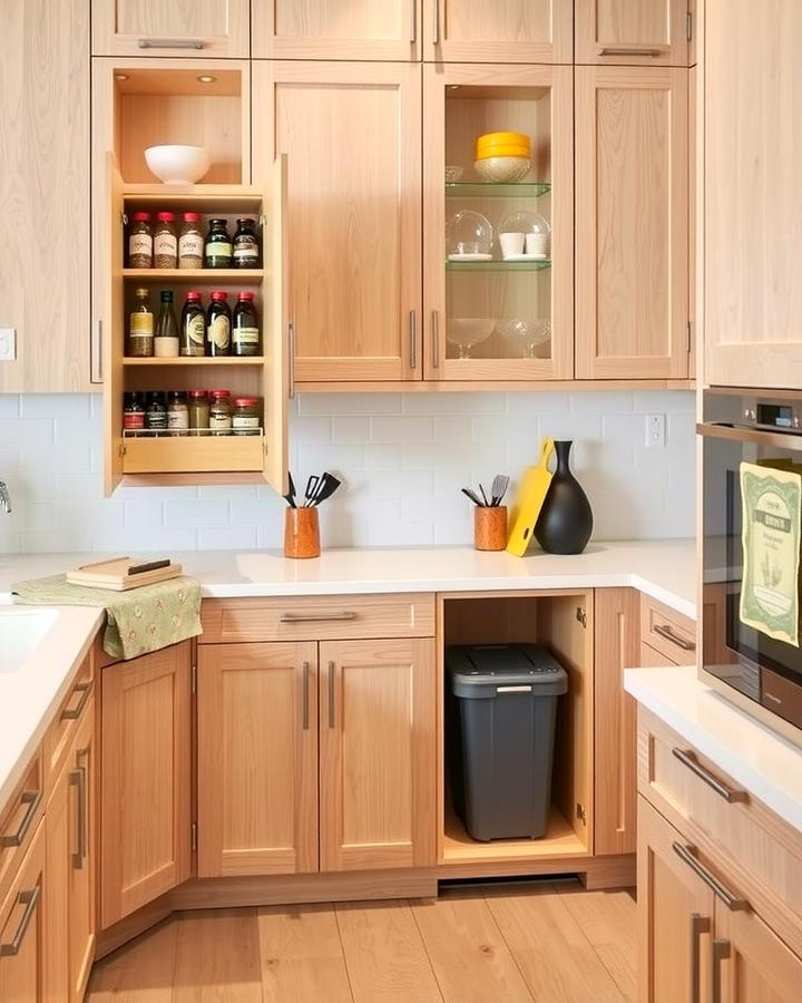 White Oak Cabinets with Hidden Storage - 30 Kitchens With White Oak Cabinets