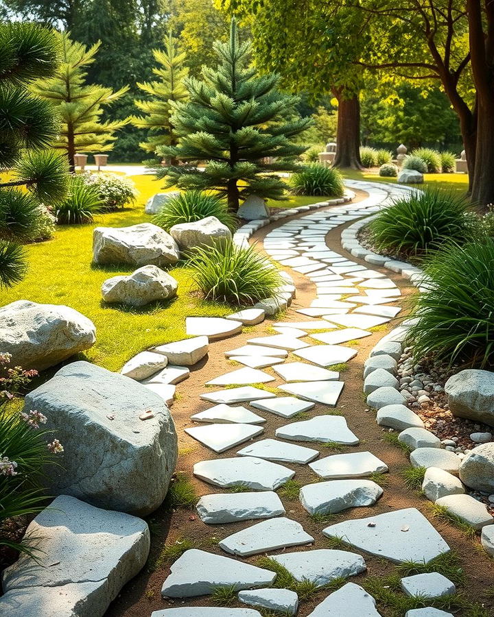 White Rock Pathways - 25 White Rock Landscaping Ideas