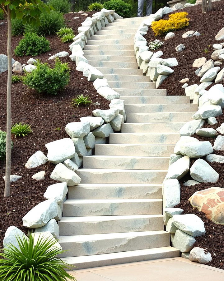 White Rock Staircases - 25 White Rock Landscaping Ideas