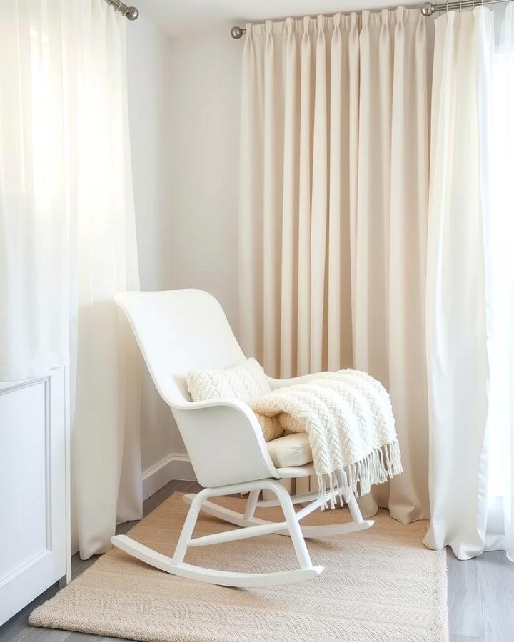 White Rocking Chair or Glider - 25 White Nursery Ideas