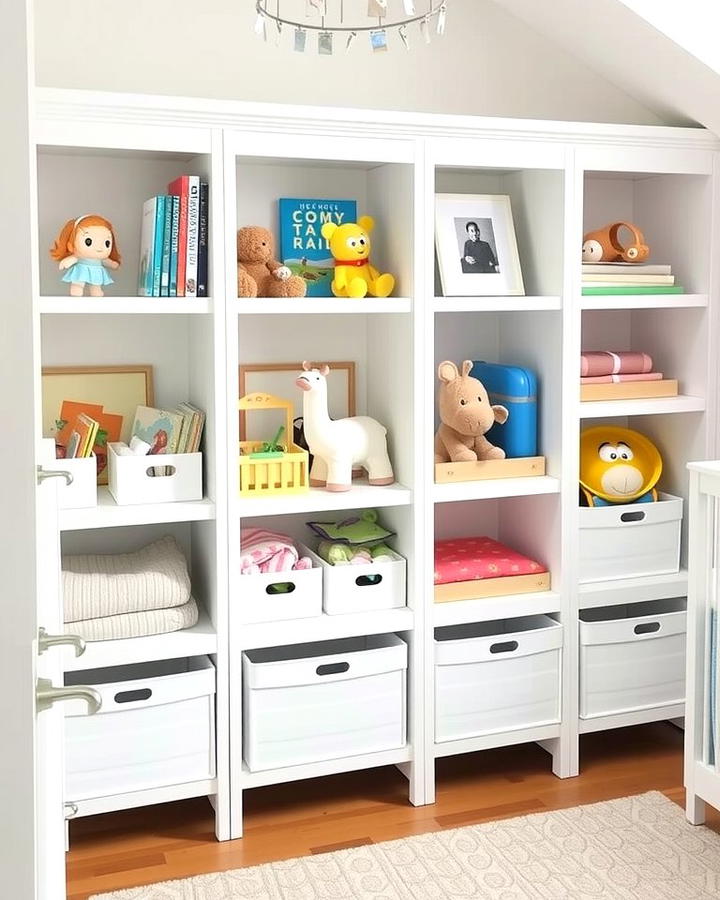 White Storage Solutions - 25 White Nursery Ideas