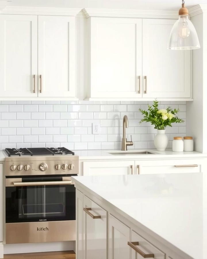 White Subway Tile Backsplash 2 - 30 White Farmhouse Kitchen Ideas