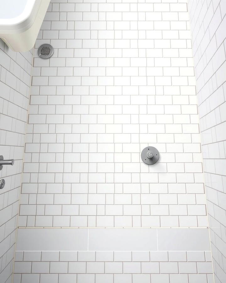 White Tiles in a Basketweave Pattern 2 - 30 White Tile Bathroom Ideas