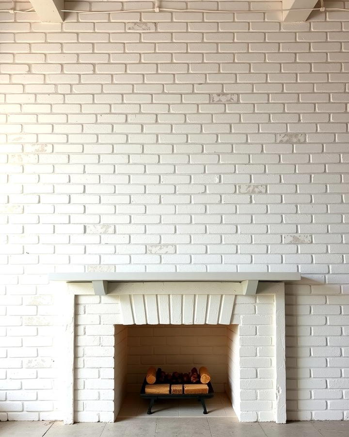 Whitewashed Elegance - 25 Rustic Brick Fireplace Ideas