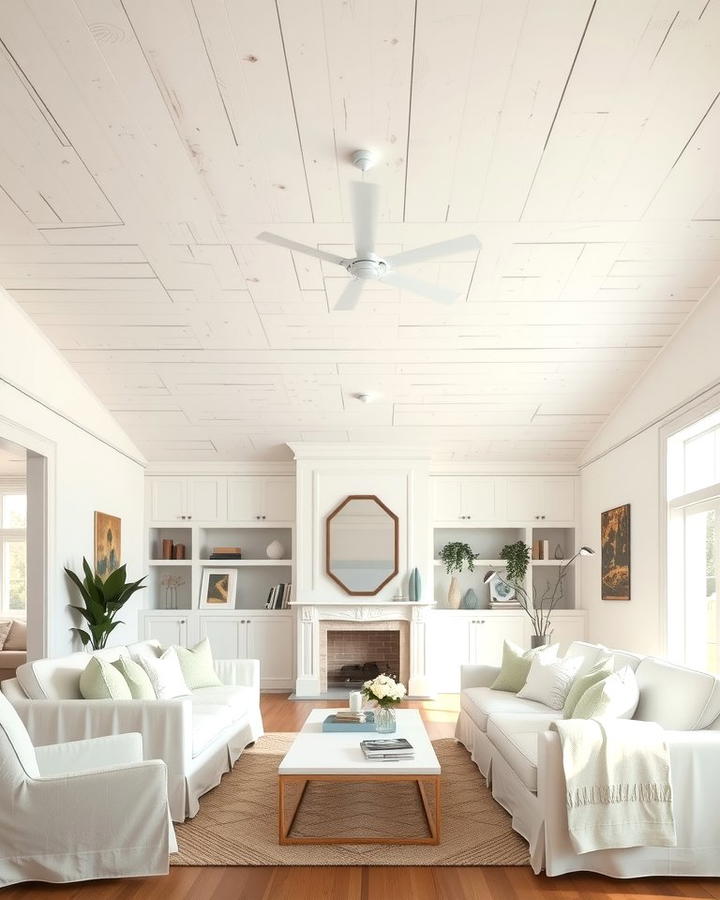 Whitewashed Wood Ceiling - 25 Wood Ceiling Ideas