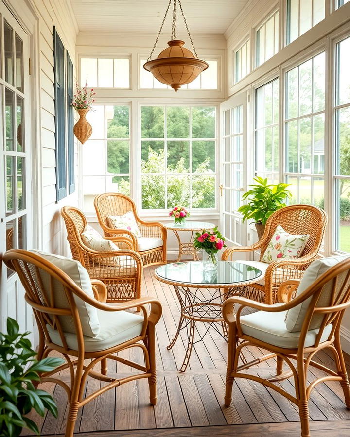 Wicker Furniture for a Light and Airy Appeal - 25 Victorian Sunroom Ideas