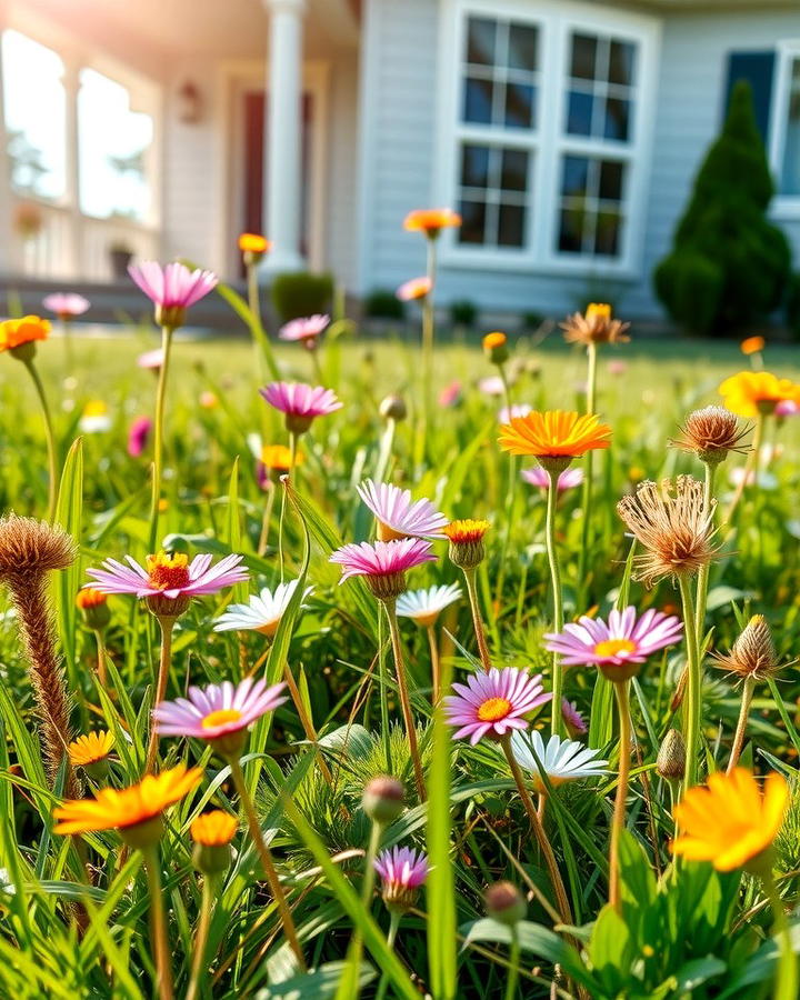 Wildflower Meadows for a Natural Look - 30 Small Front Yard Landscaping Ideas