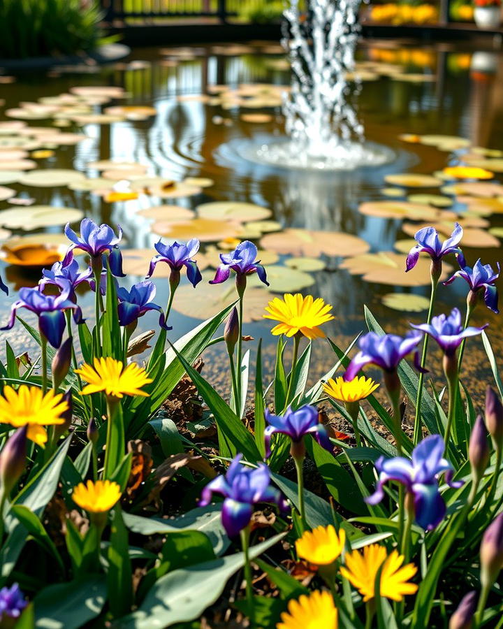 Wildflowers Around a Water Feature - 25 Wildflower Garden Ideas