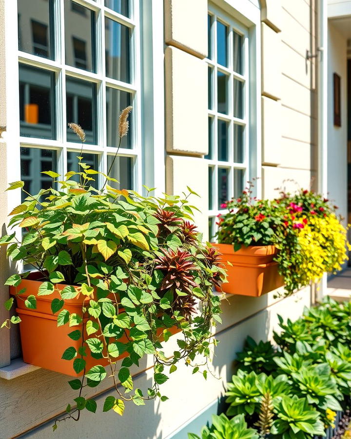 Window Boxes with Edging Plants - 25 window box ideas