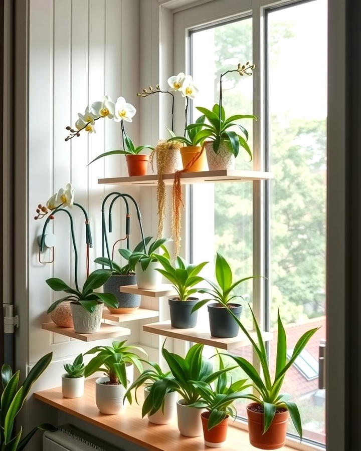 Window Shelf Garden - 25 Potted Plant Arrangement Ideas