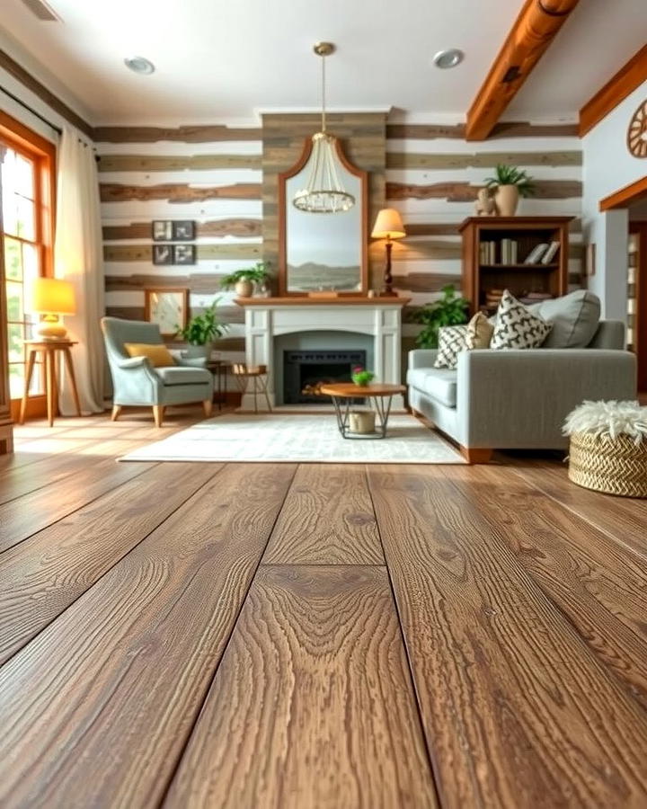 Wire Brushed Finish - 25 Wood Floor Design Ideas