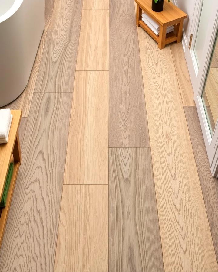 Wood Look Porcelain Tiles - 30 Shower Floor Tile Ideas