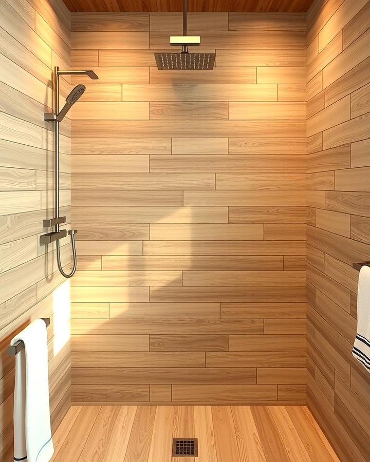 Wood Look Tile Shower Walls - 25 Shower Wall Ideas