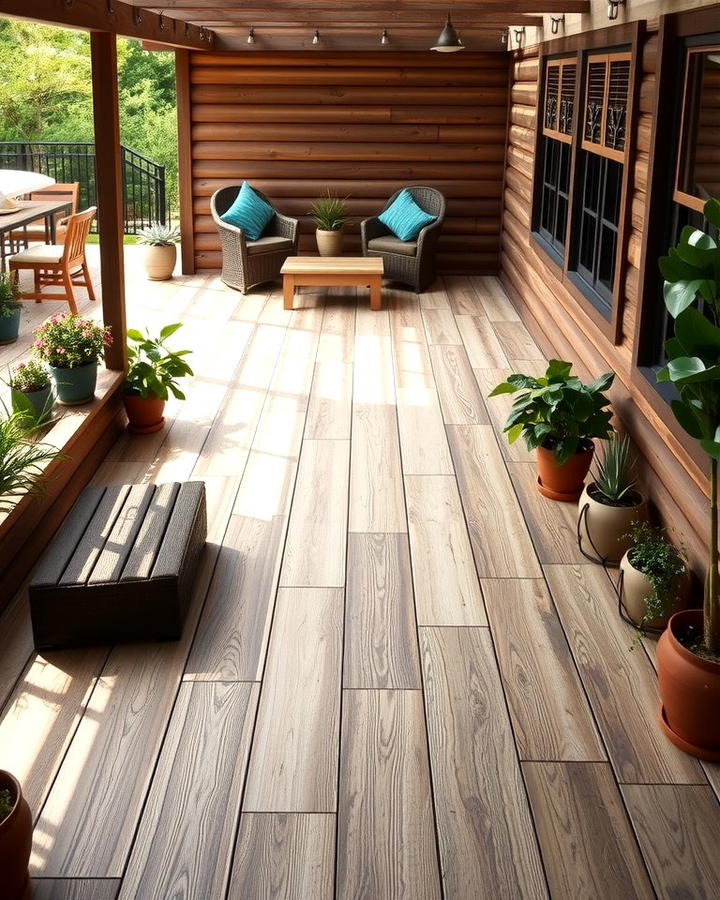 Wood Look Tiles for a Cozy Ambiance - 25 patio tile ideas