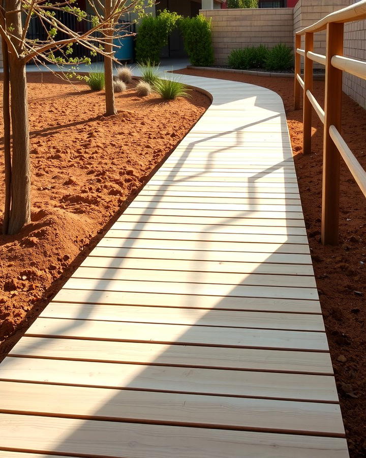 Wood Plank Walkways for a Natural Feel - 25 Paver Walkway Ideas