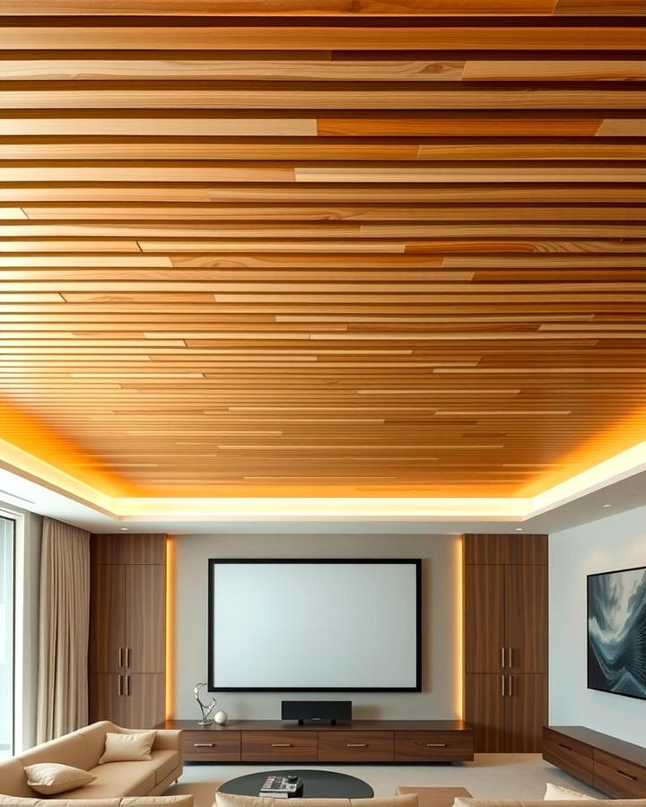 Wood Slat Ceiling - 25 Wood Ceiling Ideas