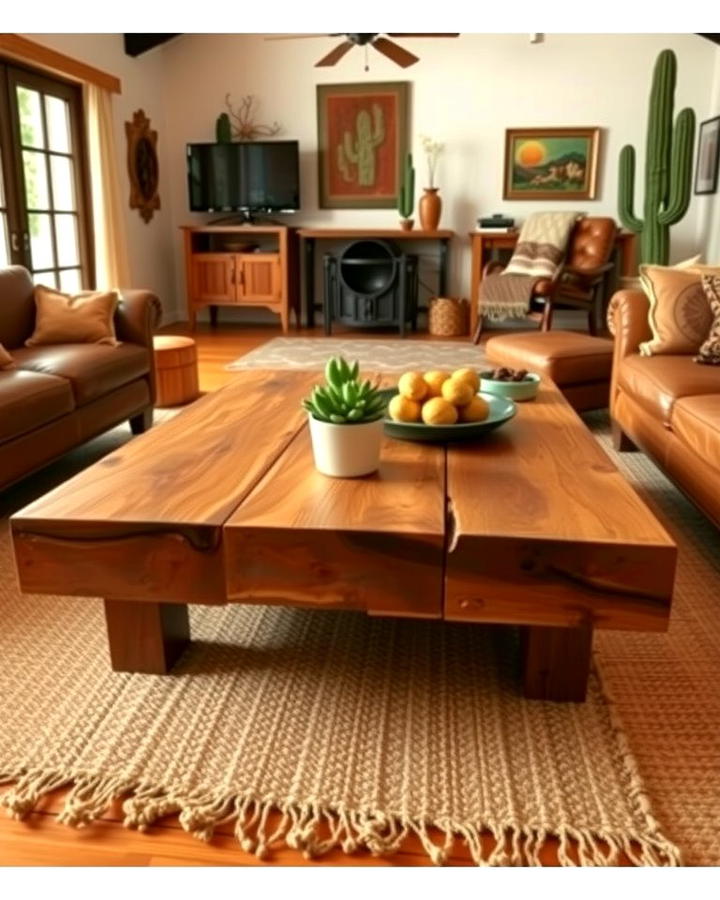 Wooden Coffee Tables - 25 Southwest Living Room Ideas