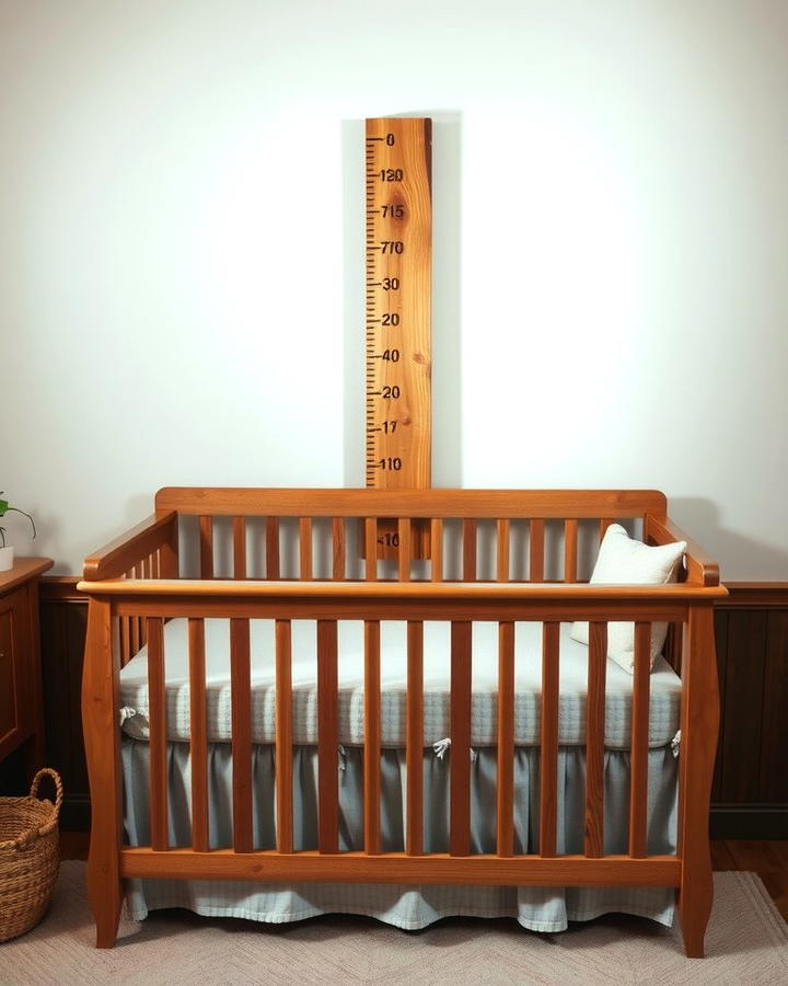 Wooden Growth Chart - 25 Rustic Nursery Ideas