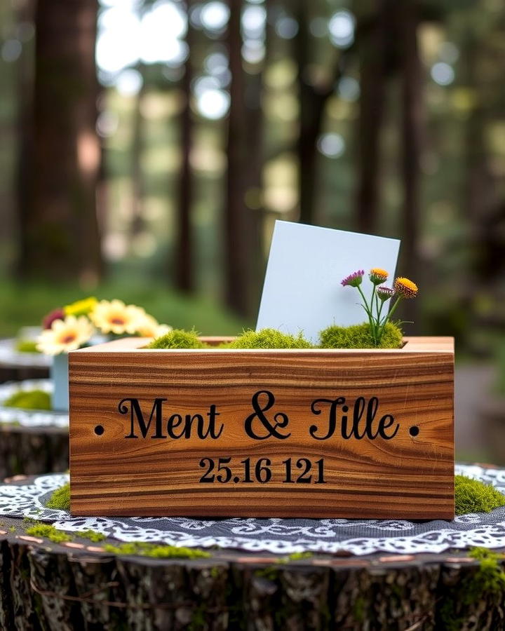 Wooden Log Card Box - 30 Wedding Card Box Ideas