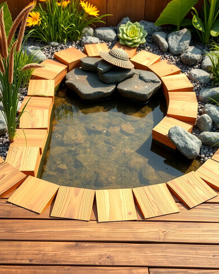 Wooden Plank Edging - 25 Pond Edging Ideas