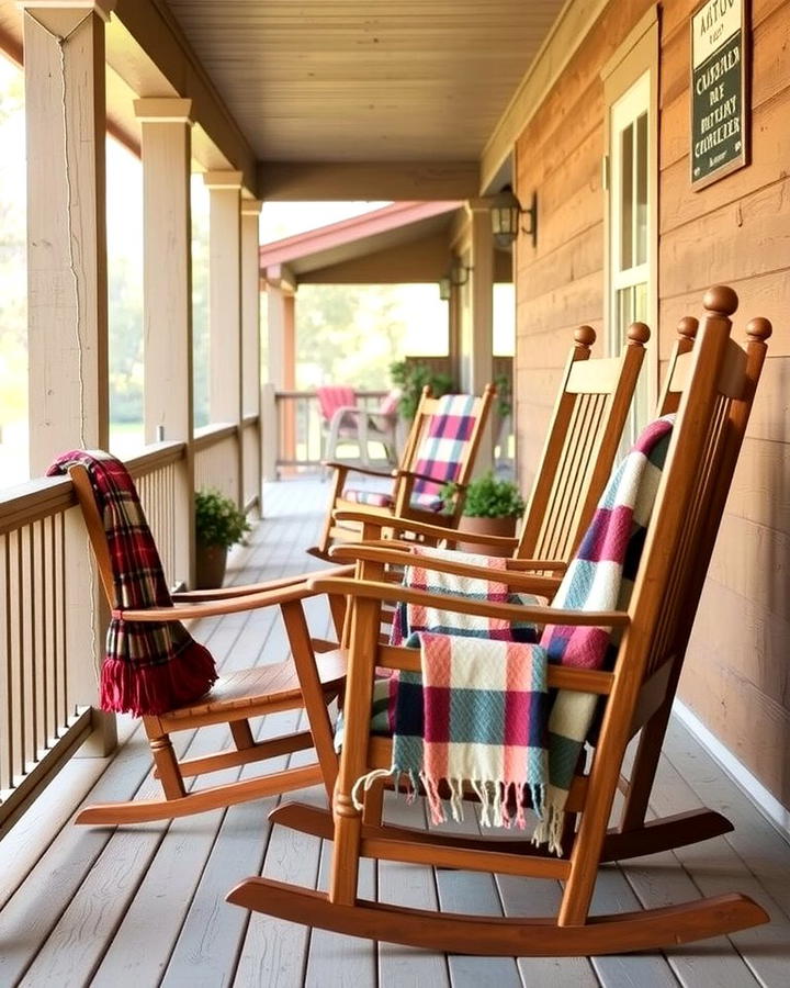 Wooden Rocking Chairs - 25 Rustic Porch Ideas