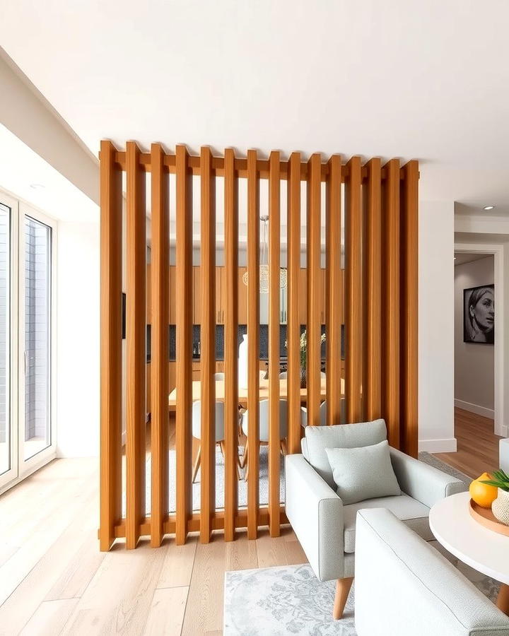 Wooden Slats for a Contemporary Look - 25 Room Divider Ideas