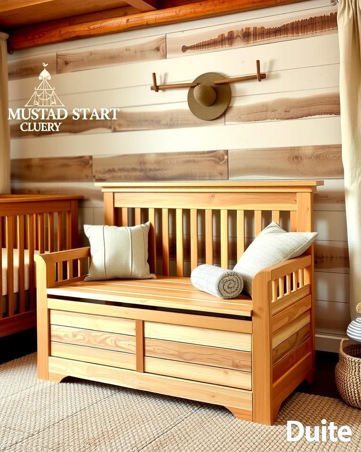 Wooden Toy Chest - 25 Rustic Nursery Ideas