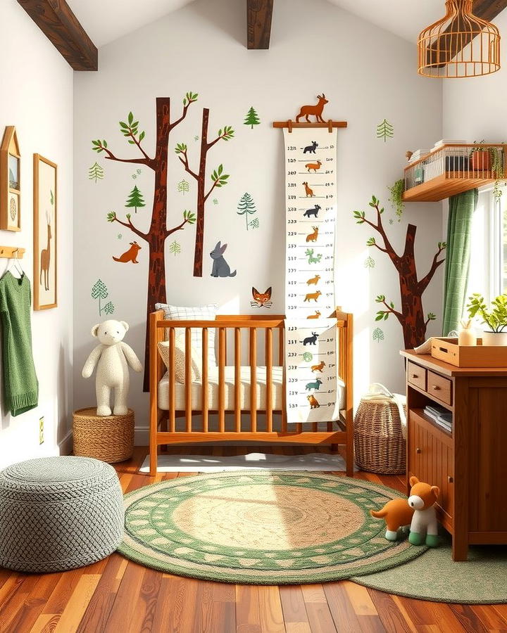 Woodland Themed Growth Chart - 25 Woodland Nursery Ideas