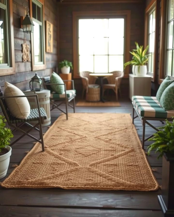 Woven Rugs for Texture - 25 Rustic Porch Ideas