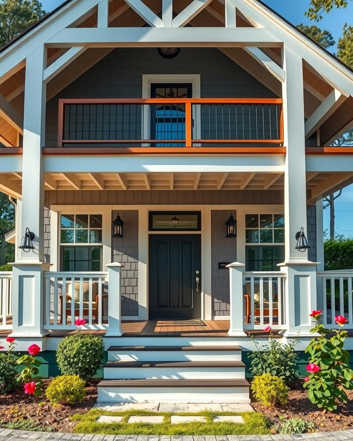 Wraparound Porch with Modern Railing - 25 modern cottage house exterior ideas