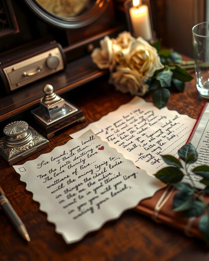 Write Love Letters to Each Other - 30 25th Wedding Anniversary Ideas