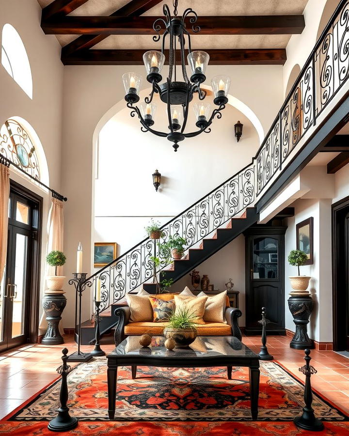 Wrought Iron Accents - 25 Spanish Style Living Room Ideas