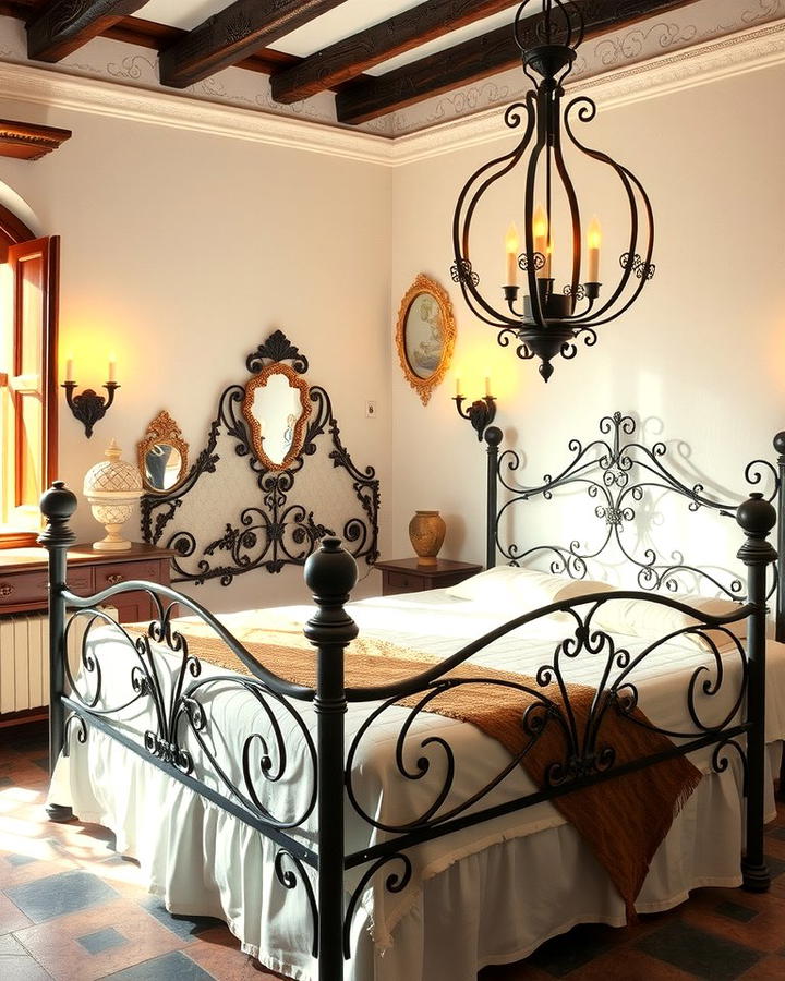 Wrought Iron Accents - 30 Mediterranean Bedroom Ideas