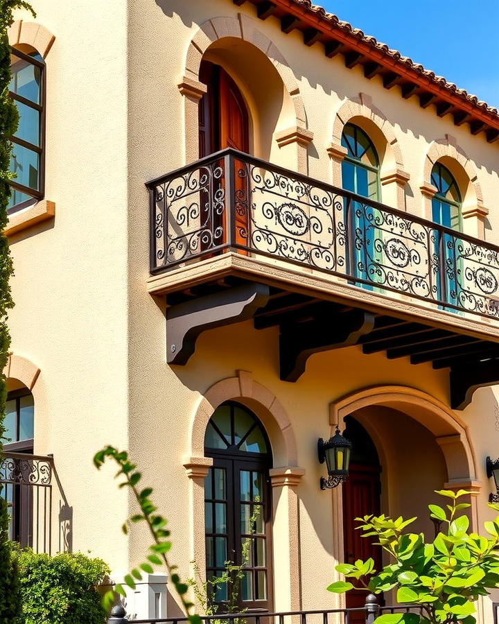 Wrought Iron Balconies - 25 spanish style home exterior ideas