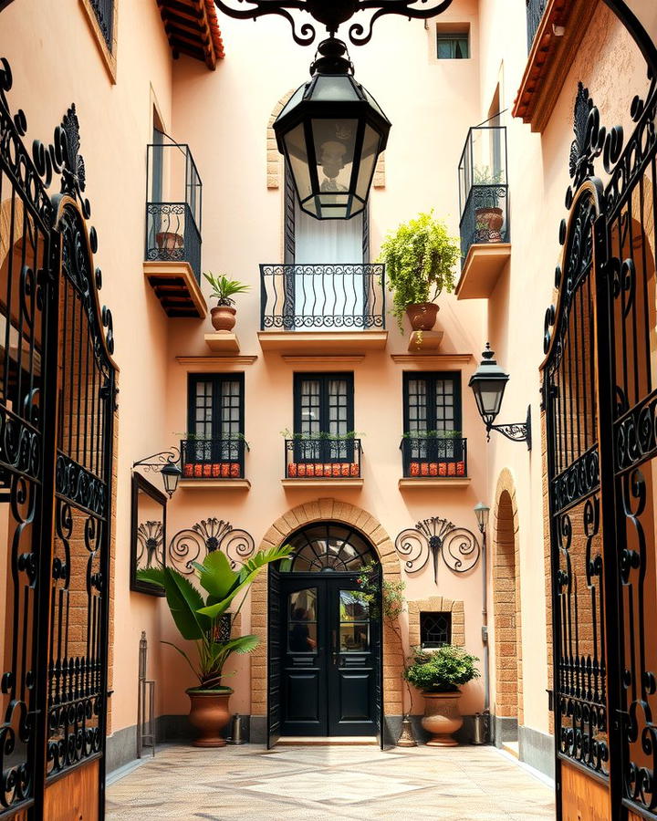 Wrought Iron Details - 25 spanish courtyard ideas