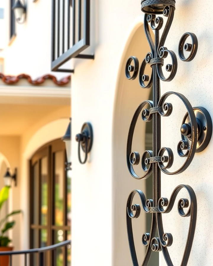 Wrought Iron Details for Artistic Accents - 30 Mediterranean House Exterior Ideas